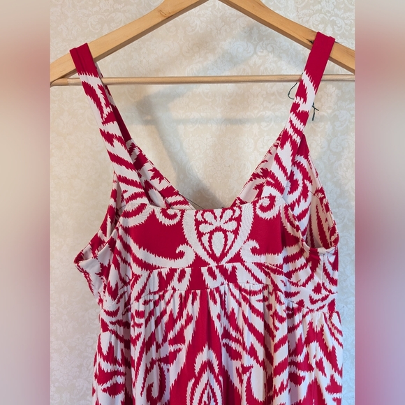 INC MAXI DRESS Sz. Petite Medium Orange & White - Picture 8 of 17